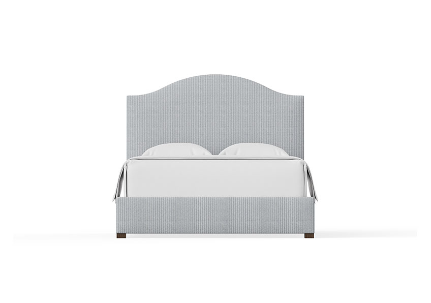 EMILY UPHOLSTERED BED - NAVY STRIPE