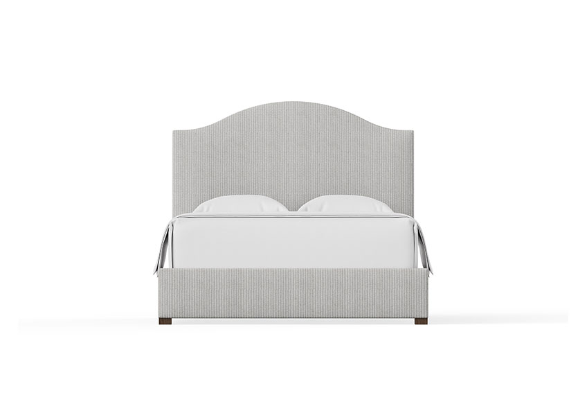 EMILY UPHOLSTERED BED - GREY STRIPE