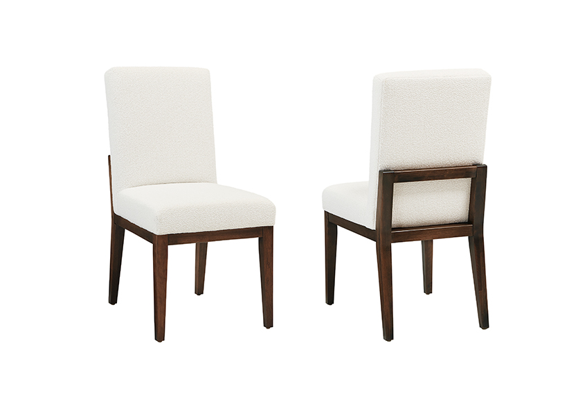 UPH SIDE CHAIR WHITE FABRIC 