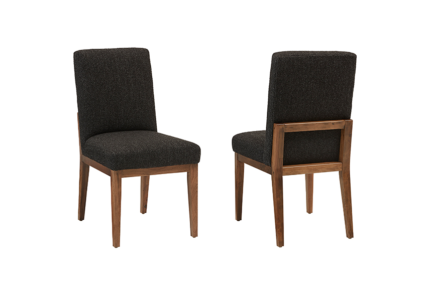 UPH SIDE CHAIR BLACK FABRIC 