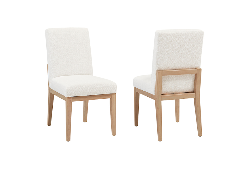 UPH SIDE CHAIR WHITE FABRIC 